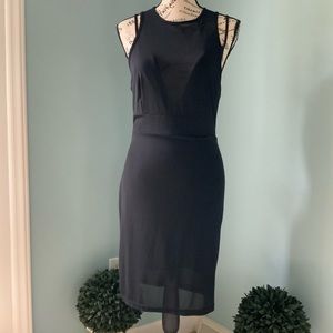 LBD❤️ Fabulous Black Dress w/ Low Cut Front w/ sheer covering